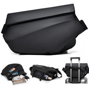 Expandable sling bag crossbody backpack waterproof anti theft chest shoulder bag